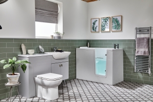 Why a walk-in bath is good for your? Featuring the Haworth deep soak walk in bath by assisted living bathrooms